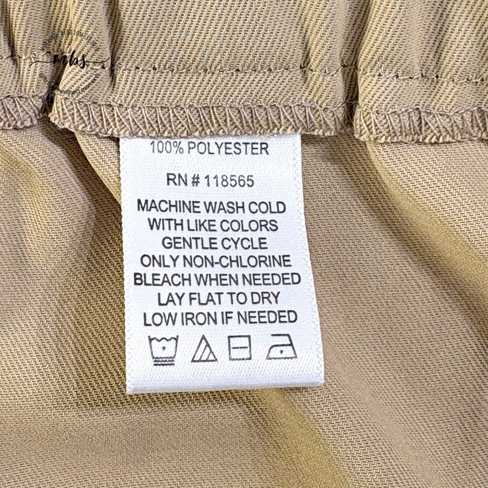 Megan Renee Parachute Cargo Pants‎ Elastic Waist Tapered Jogger Tan Women 2X - Picture 8 of 8